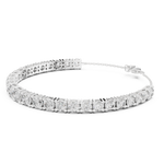 14K Solid Gold Lab Diamond Bracelet, White Gold, view 1