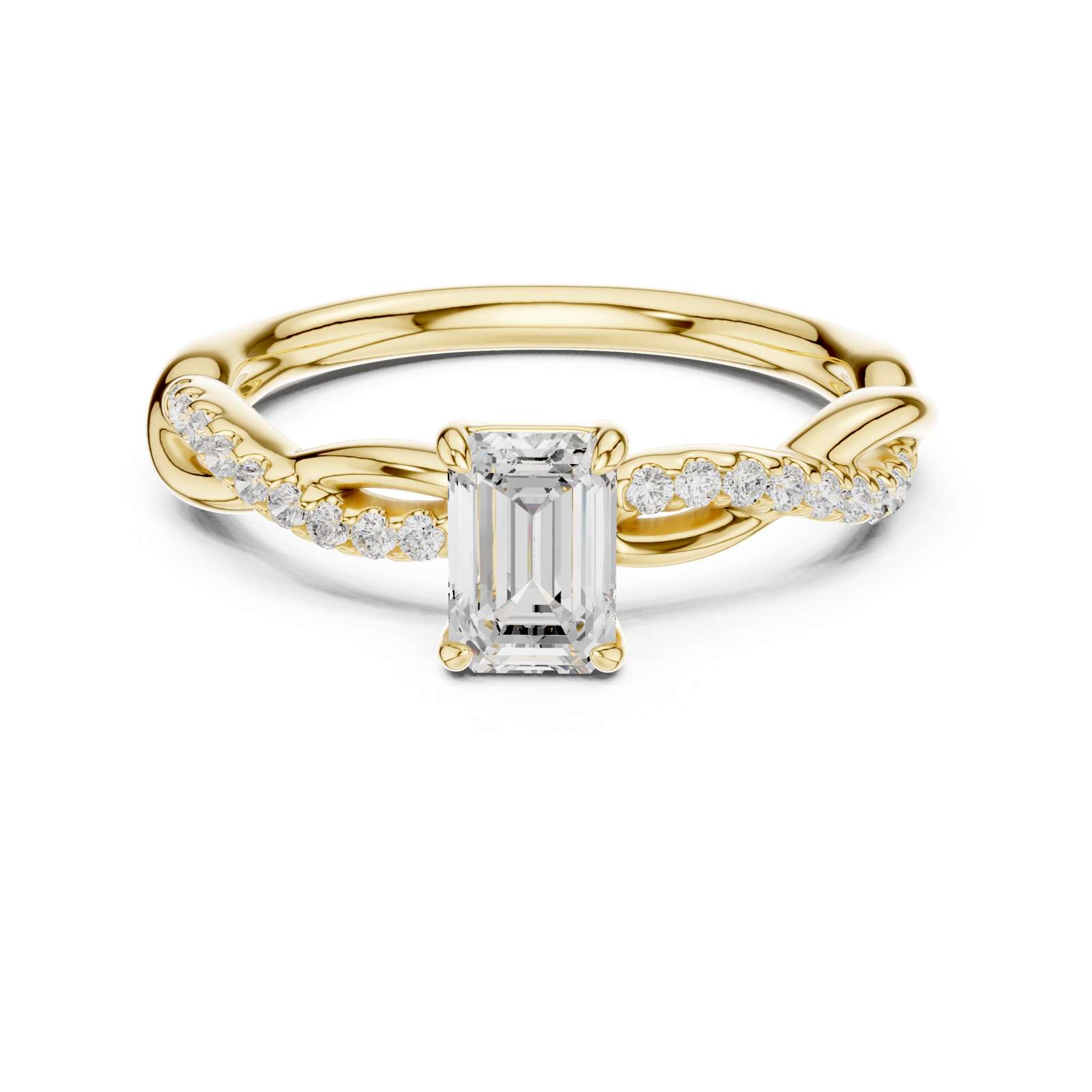Gold Ring DDLR-593, Yellow Gold, view 4