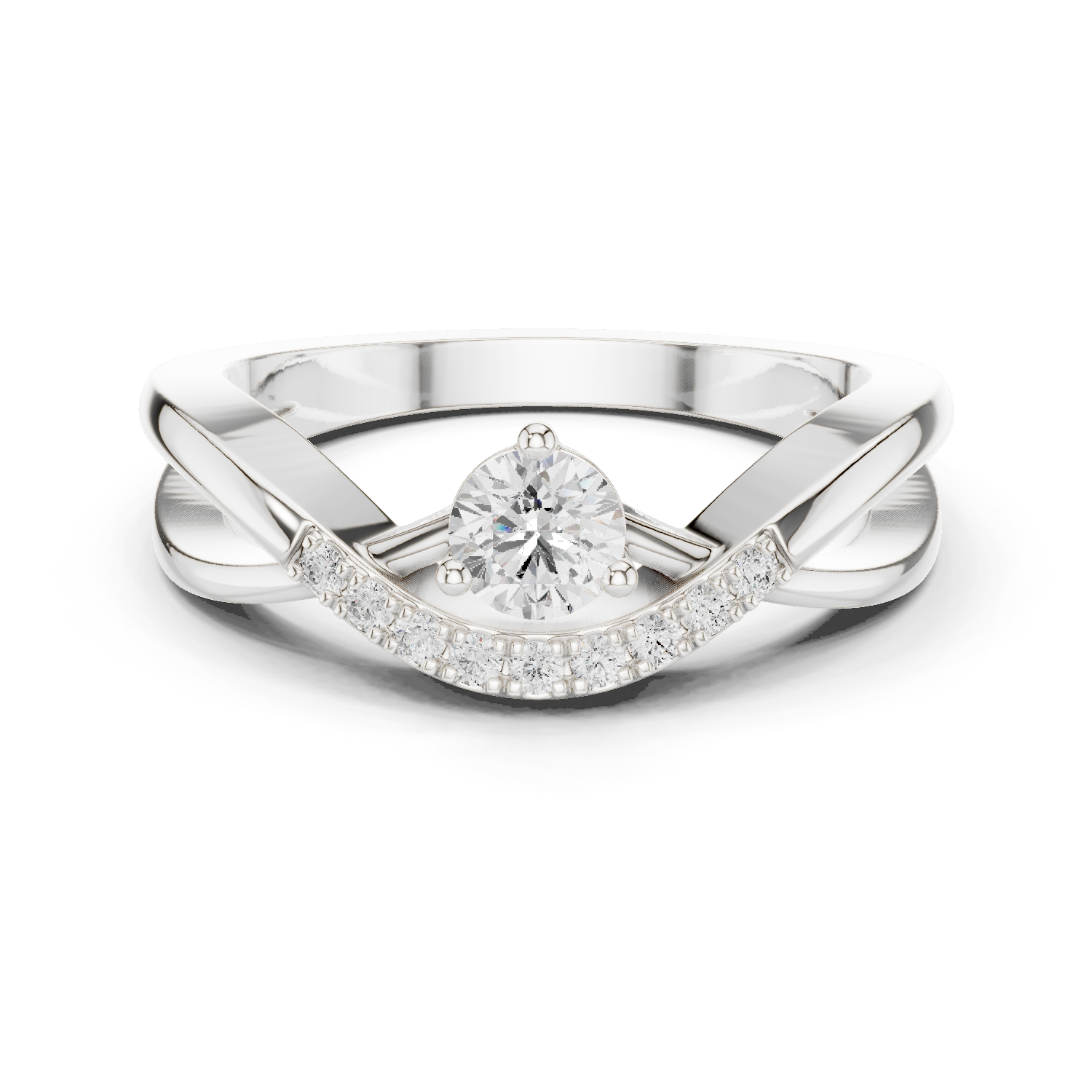 Gold Ring DDLR-829, White Gold