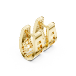 14K Solid Gold Lab Diamond Cluster Earrings, Yellow Gold, view 2