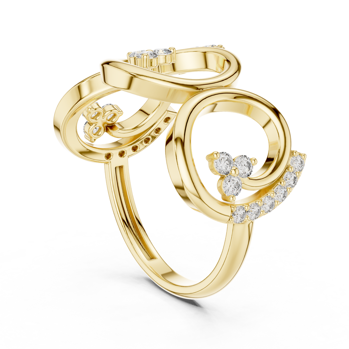 Gold Ring GHFTG, Yellow Gold, view 1