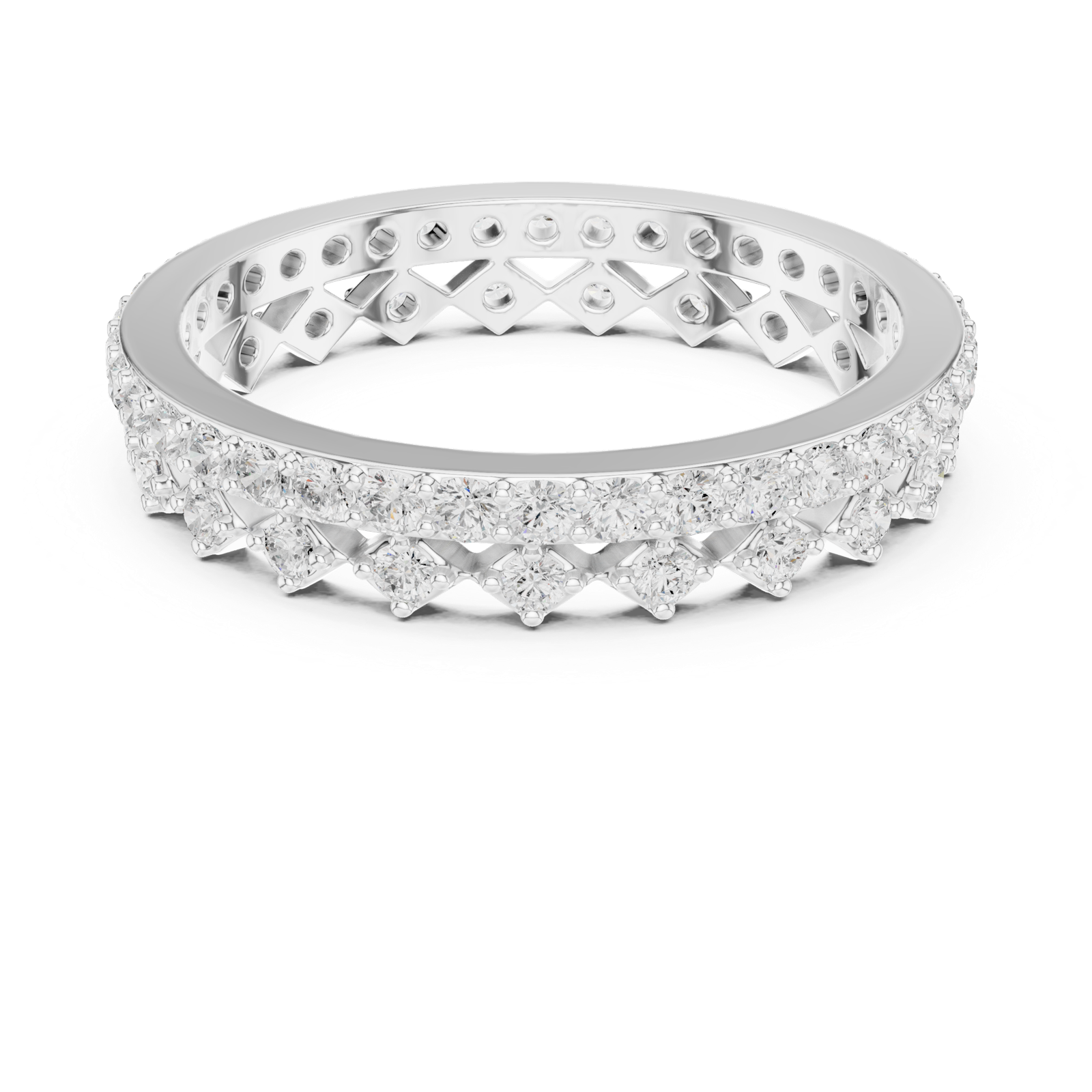 Gold Ring R41, White Gold, view 4