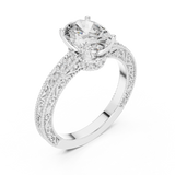 Gold Ring DDLR-166, White Gold, view 2