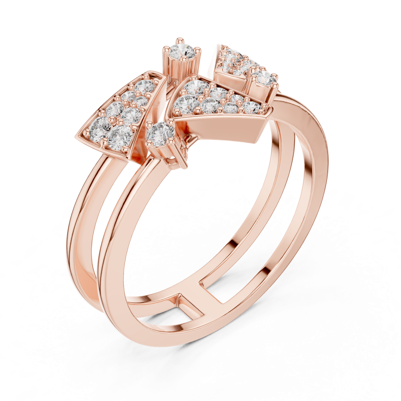 Gold Ring LR-01 (73), Rose Gold, view 2