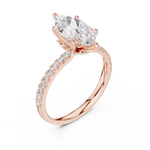Gold Ring DDLR-256, Rose Gold, view 2