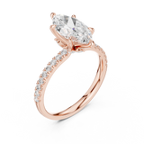 Gold Ring DDLR-256, Rose Gold, view 2