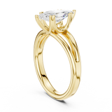 Gold Jewelry L36-7, Marquise center stone, Yellow Gold, view 1