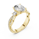 Gold Ring DDLR-1036, Yellow Gold, view 2