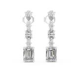 Gold Earrings L02-441, White Gold