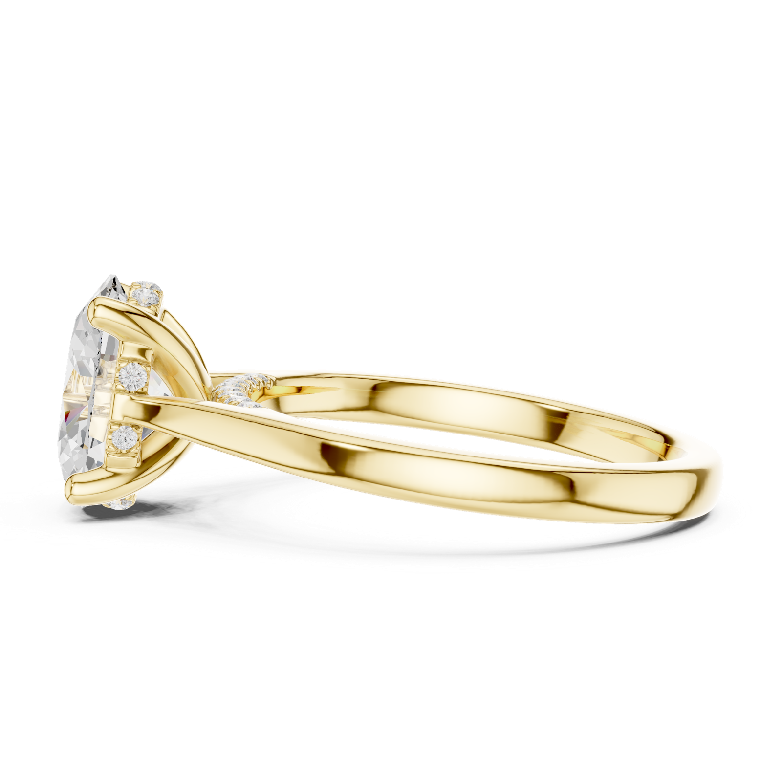 Gold Ring DDLR-986, Yellow Gold, view 3