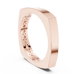 14K Solid Gold Lab Diamond Solitaire Ring, Rose Gold, view 1