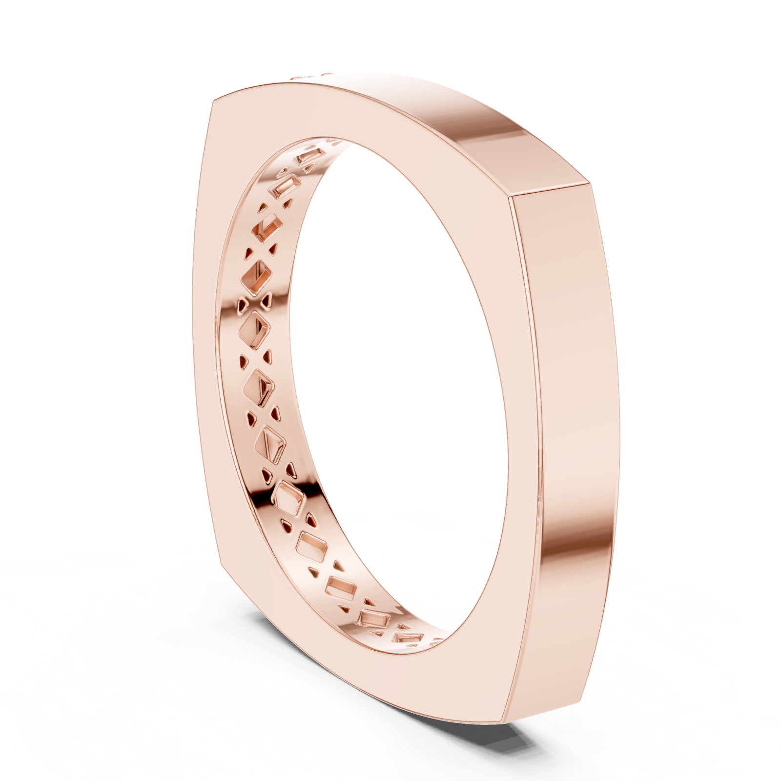14K Solid Gold Lab Diamond Solitaire Ring, Rose Gold, view 1
