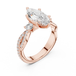 Gold Ring DDLR-1035, Rose Gold, view 2