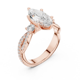 Gold Ring DDLR-1035, Rose Gold, view 2