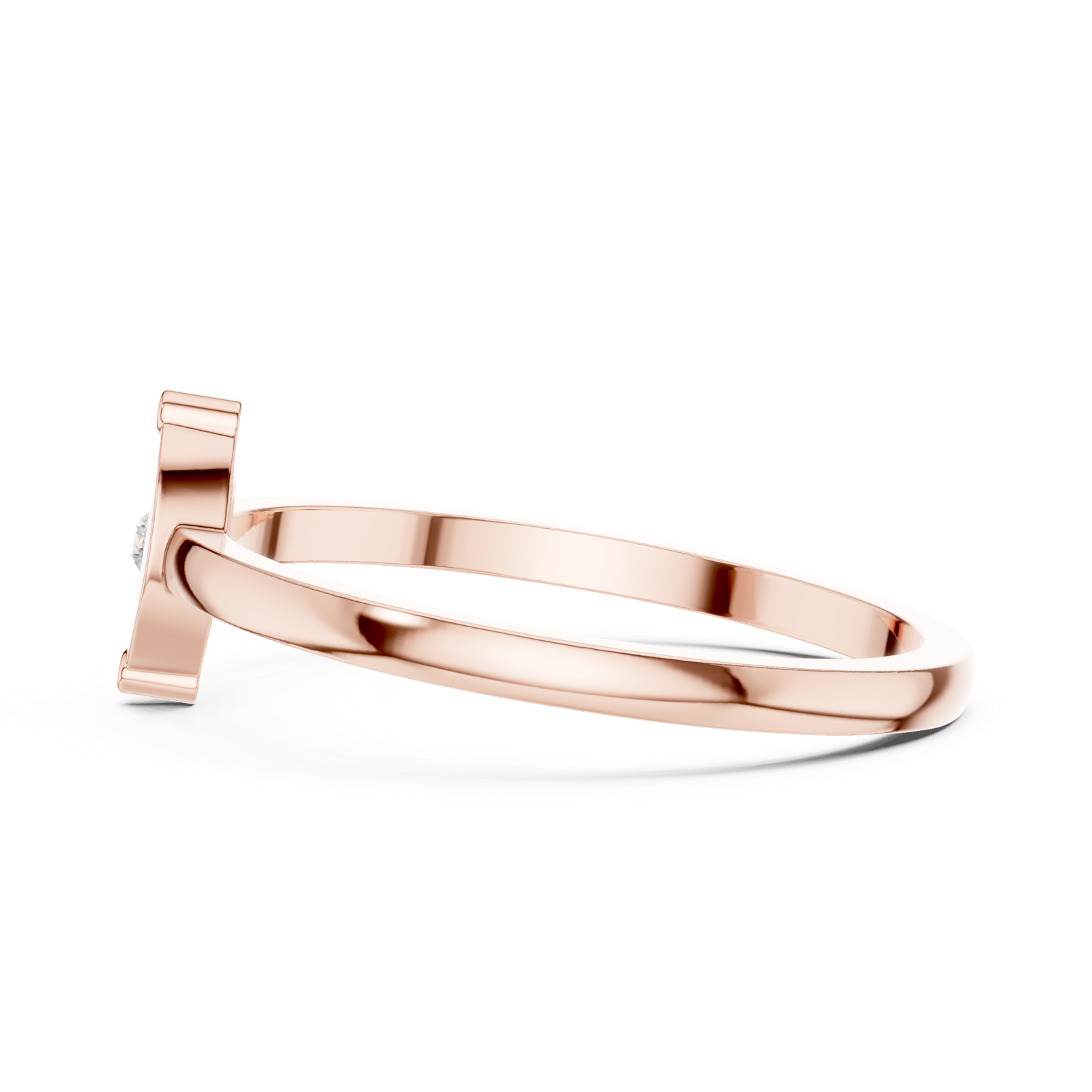 Gold Ring DDLR-466, Rose Gold, view 3