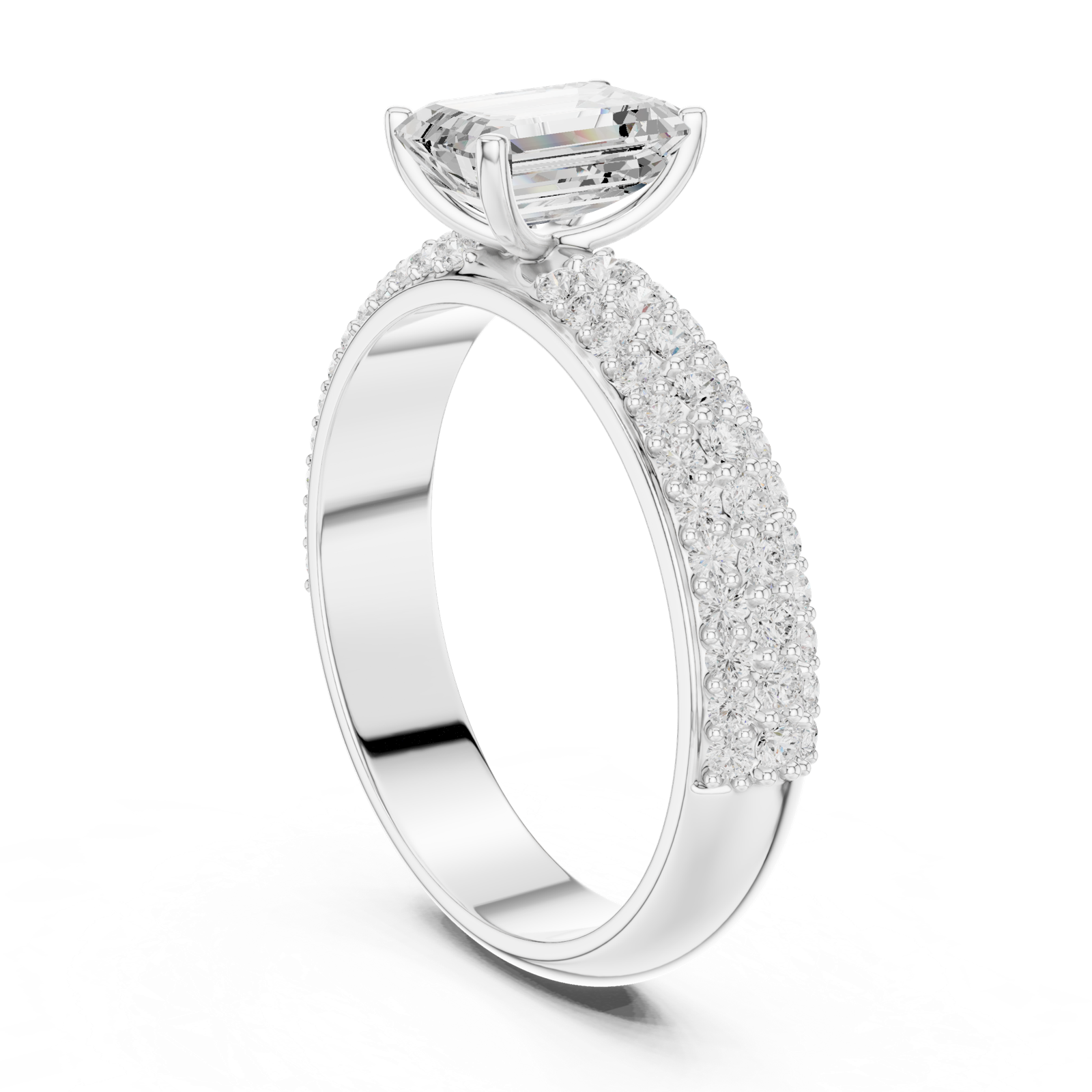 Gold Ring DDLR-1066, White Gold, view 1