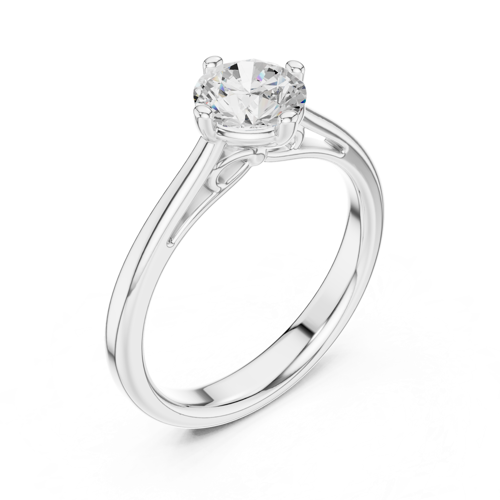 Gold Ring DDLR-556, White Gold, view 2