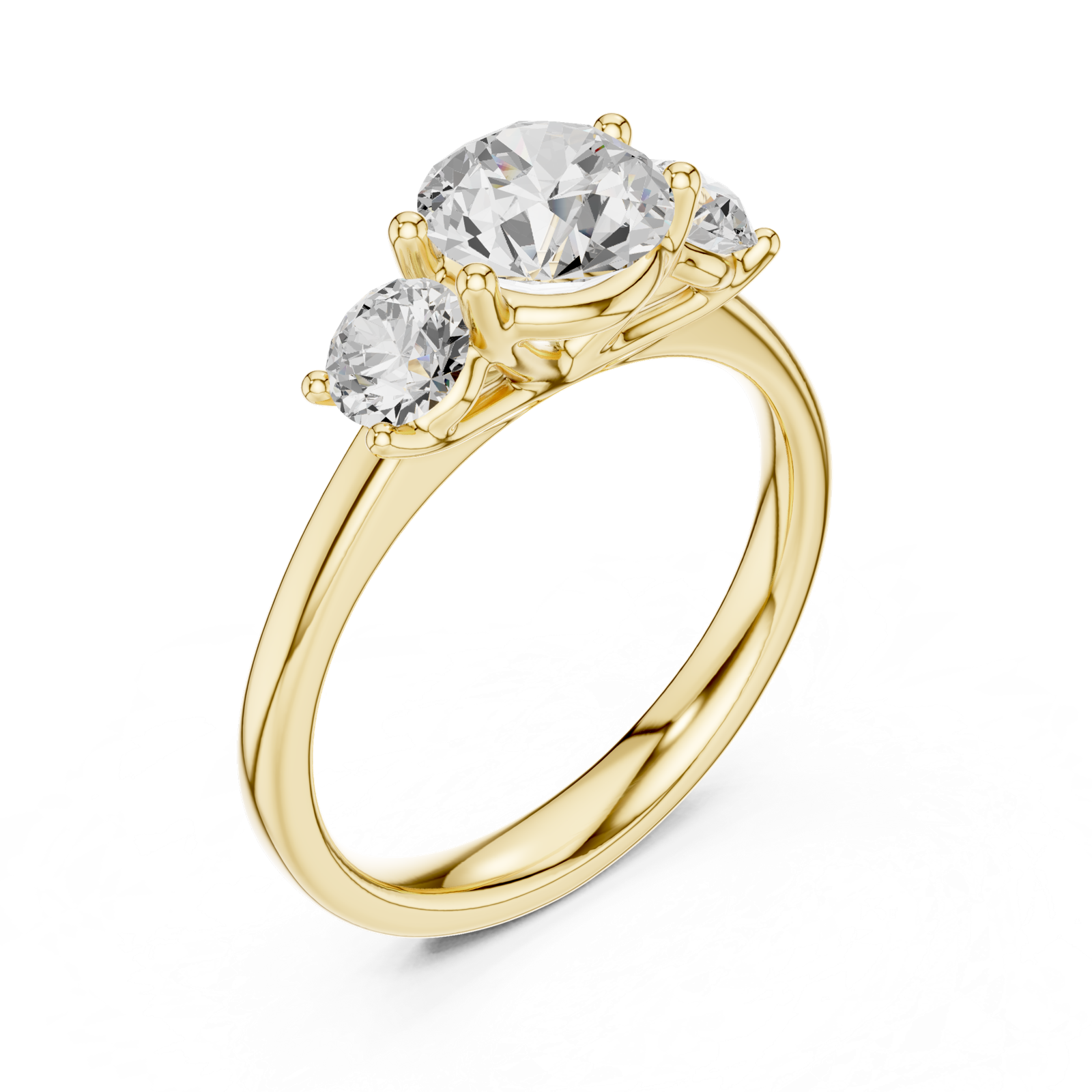 Gold Ring DDLR-638, Yellow Gold, view 2