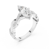 Gold Ring DDLR-1104, White Gold, view 2