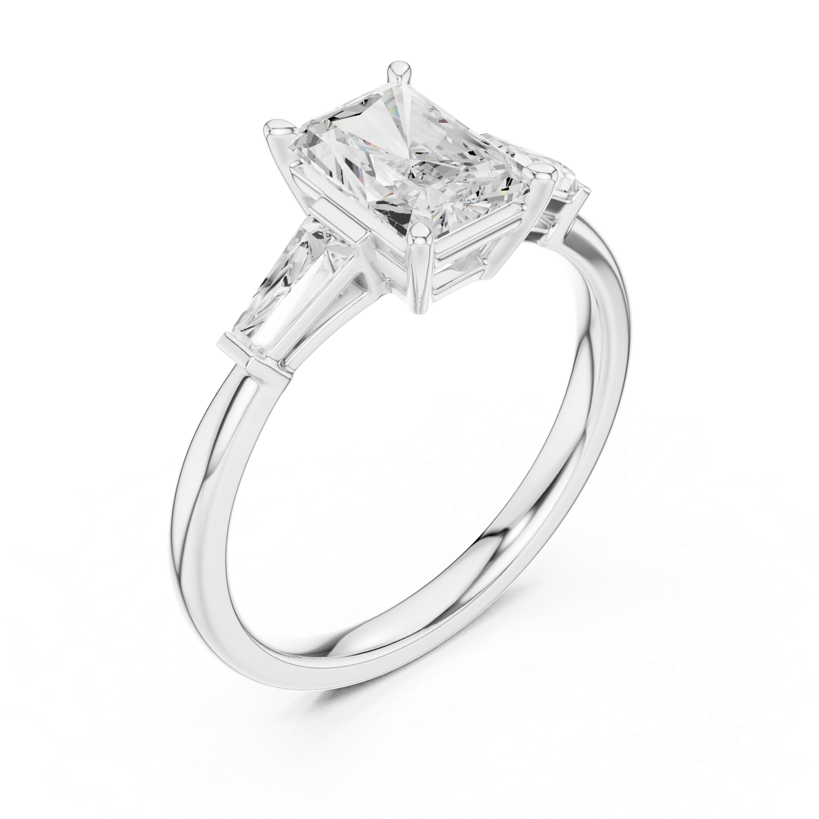 Gold Ring DDLR-923, White Gold, view 2