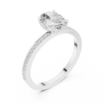 Gold Ring DDLR-1061, White Gold, view 2
