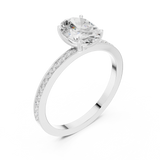 Gold Ring DDLR-1061, White Gold, view 2