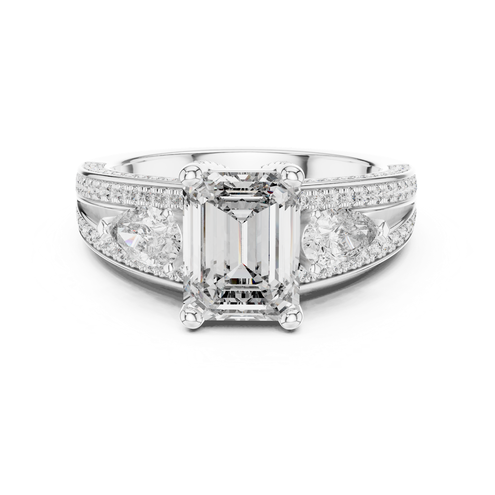 Gold Ring DDLR-046, White Gold
