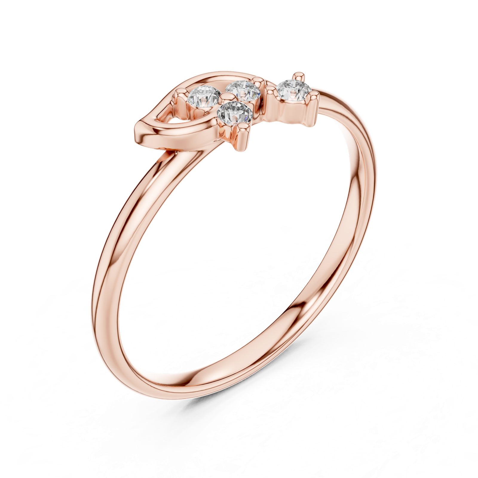 Gold Ring 1 (437), Rose Gold, view 2