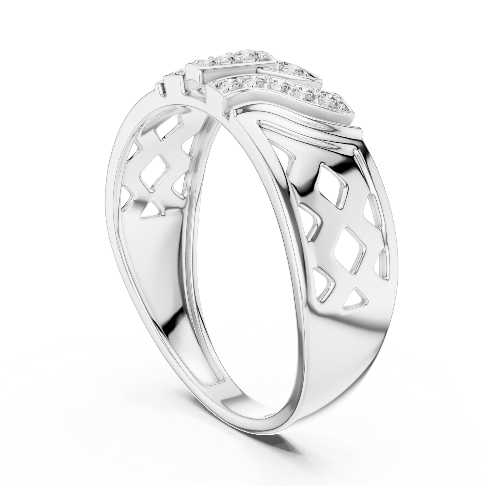Gold Ring LR-01 (32), White Gold