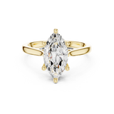 Gold Ring DDLR-163, Marquise center stone, Yellow Gold, view 4
