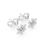 Gold Earrings 9-10079E, White Gold, view 2