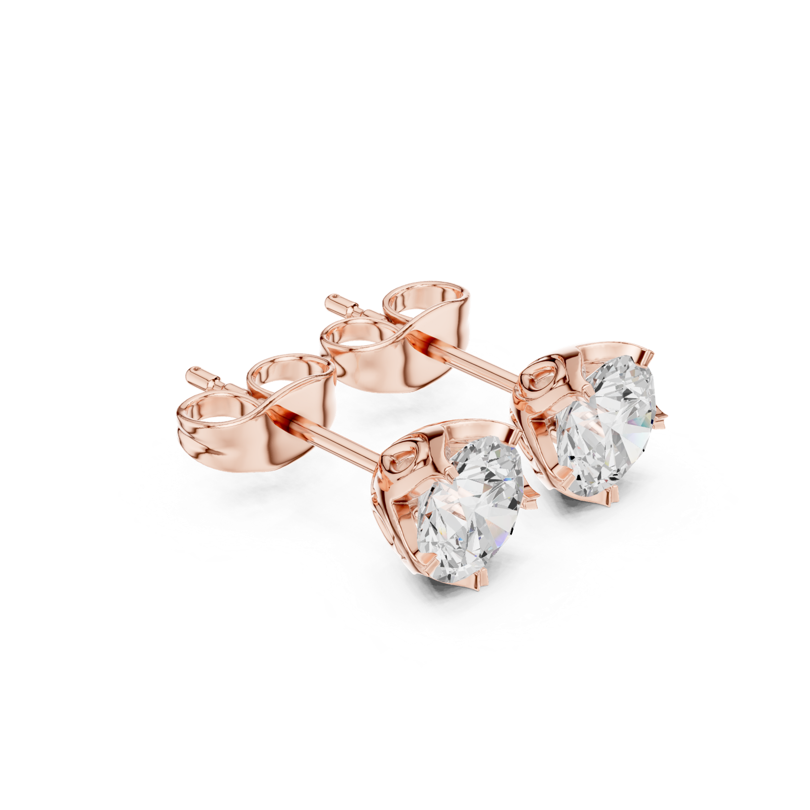 Gold Earrings APSE, Rose Gold