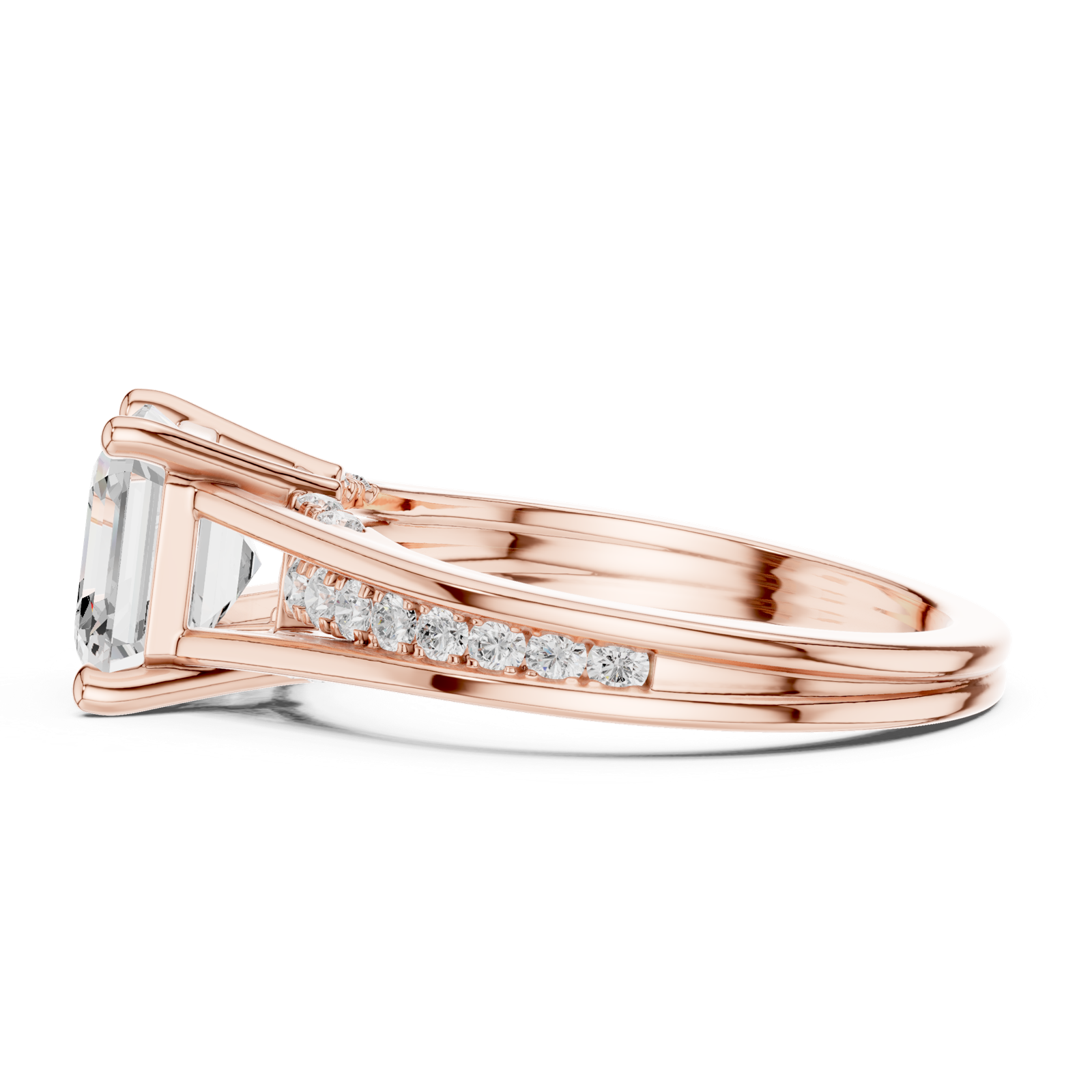 Gold Ring DDLR-992, Rose Gold, view 3