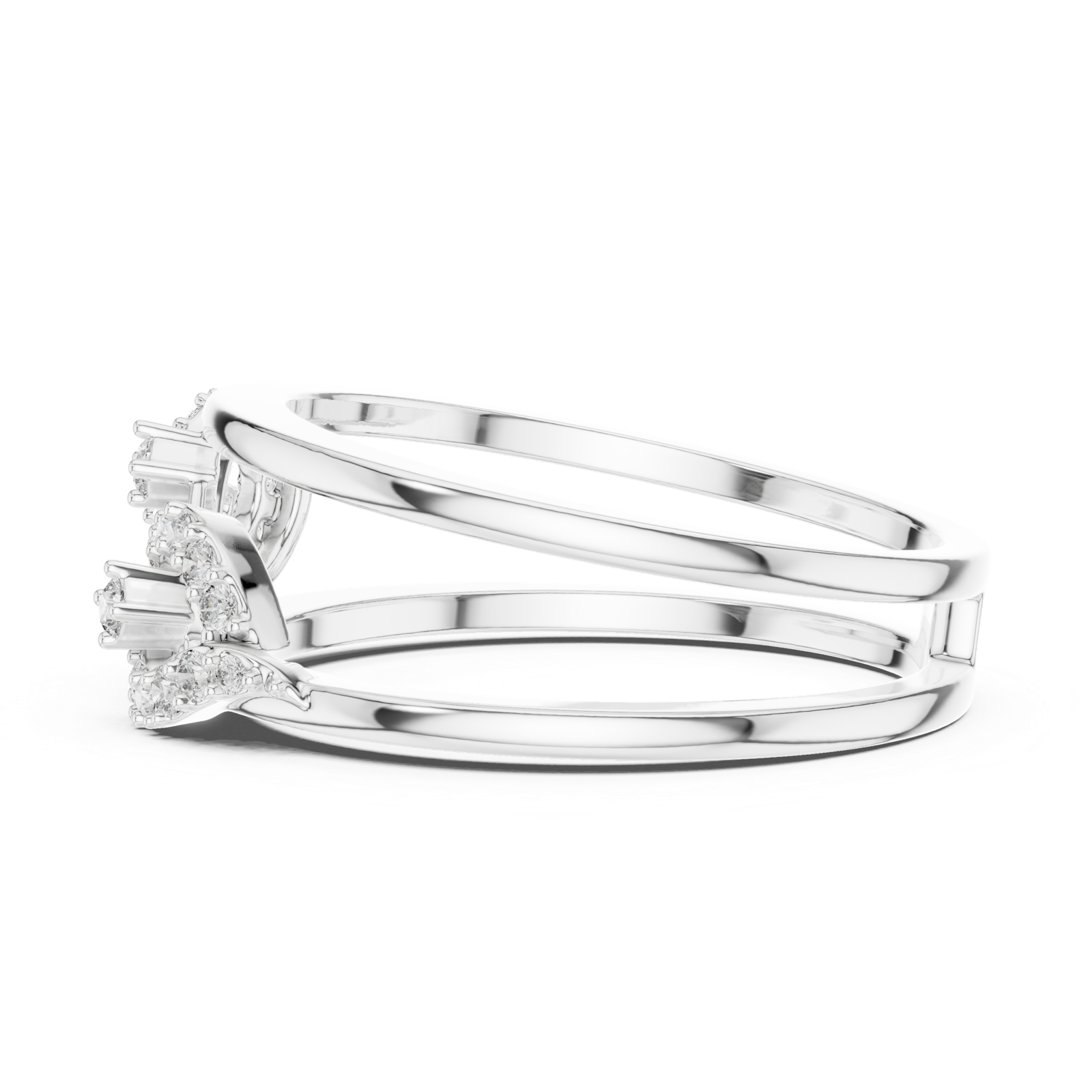 Gold Ring LR-01 (72), White Gold, view 3