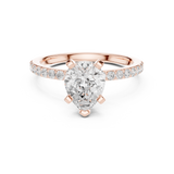 Gold Ring DDLR-889, Rose Gold, view 4