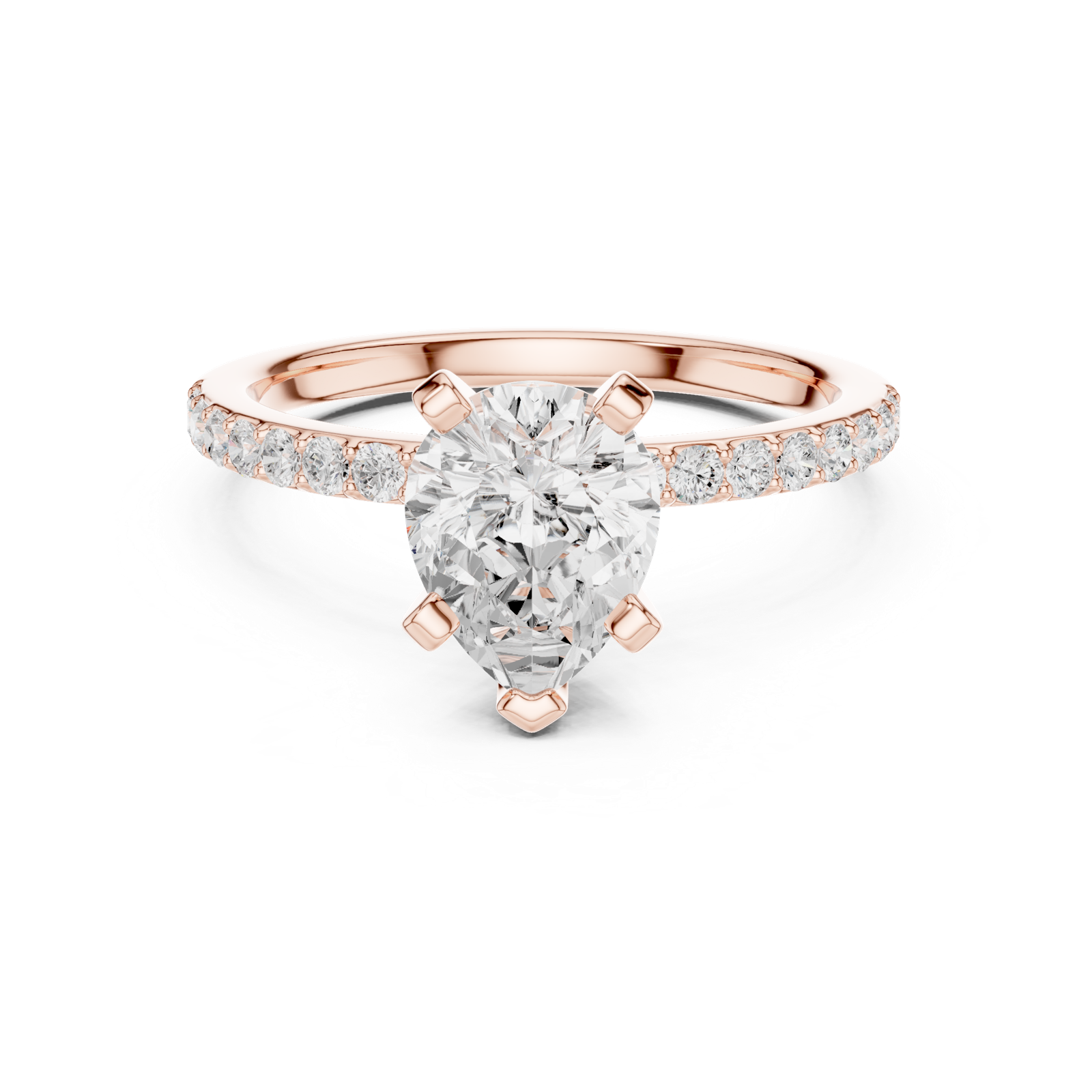 Gold Ring DDLR-889, Rose Gold, view 4