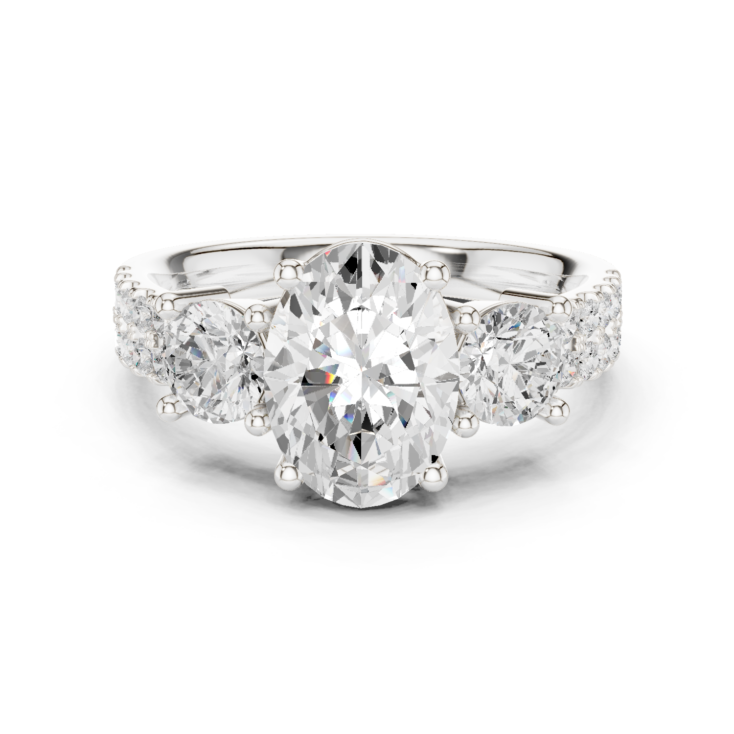 Gold Ring DDLR-718, White Gold