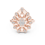 Gold Ring DDLR-822, Rose Gold, view 4