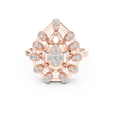 Gold Ring DDLR-822, Rose Gold, view 4