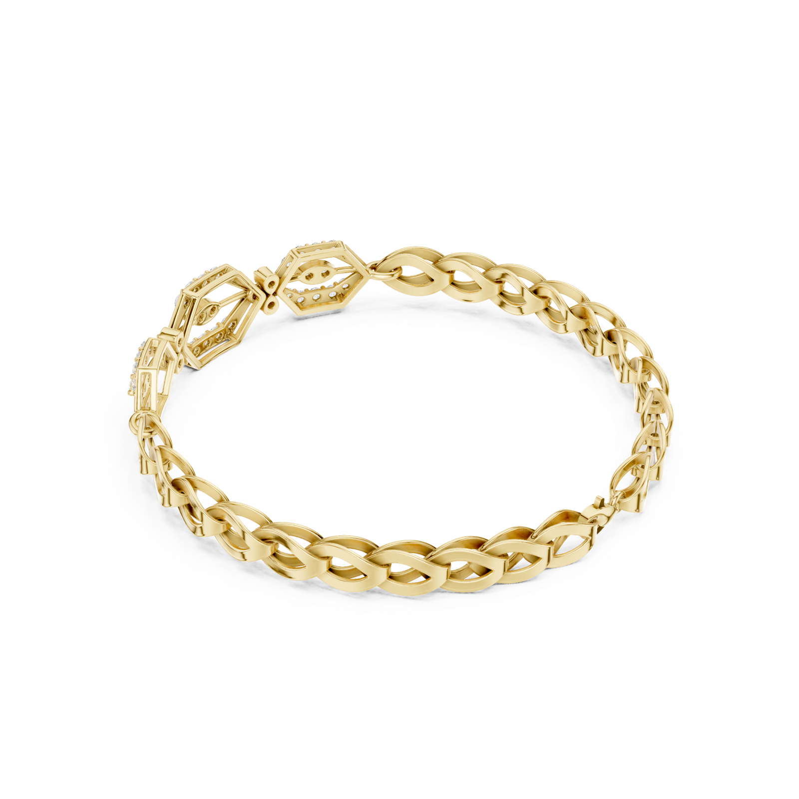 Gold Bracelet SBWB (21), Yellow Gold, view 2