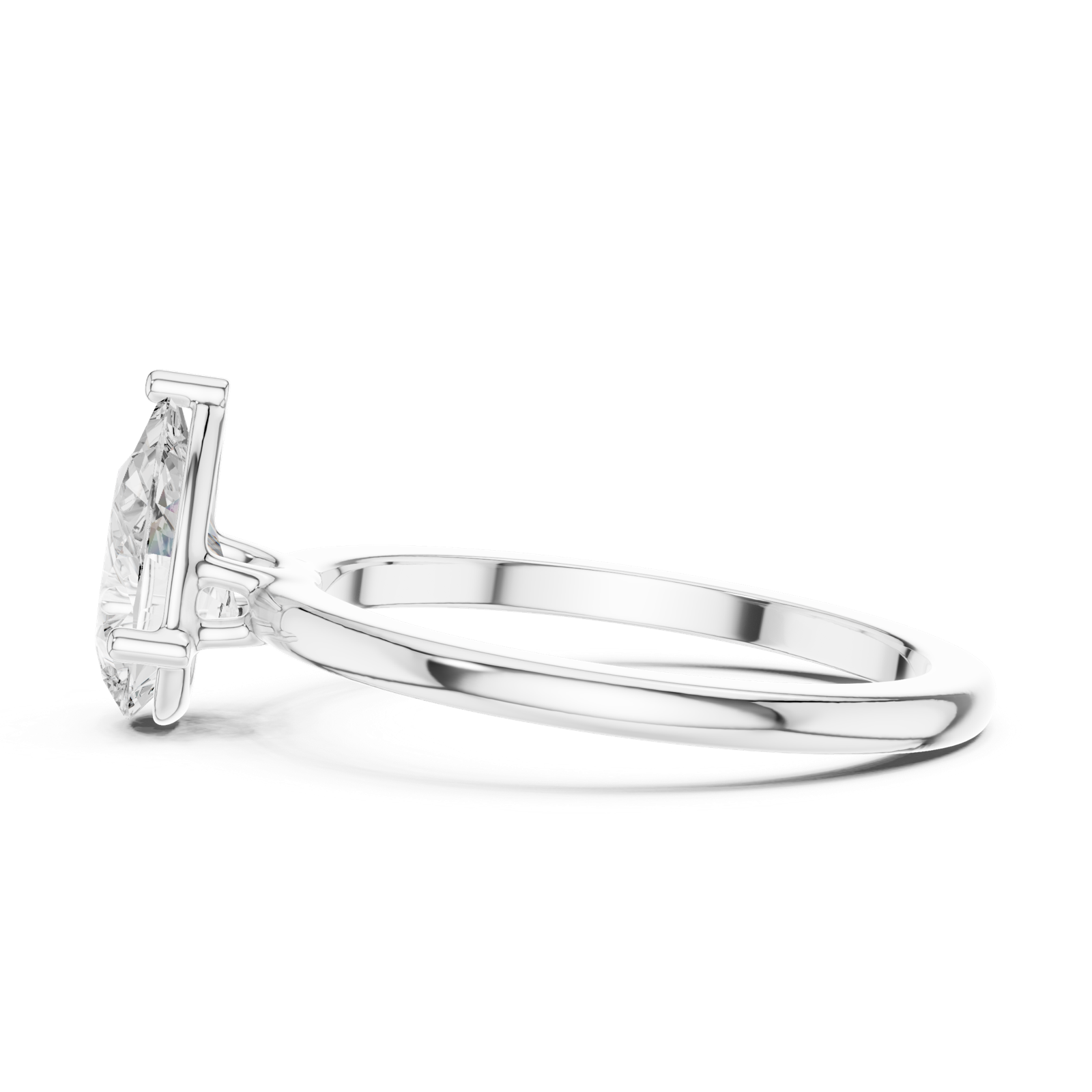 Gold Ring DDLR-1080, White Gold, view 3