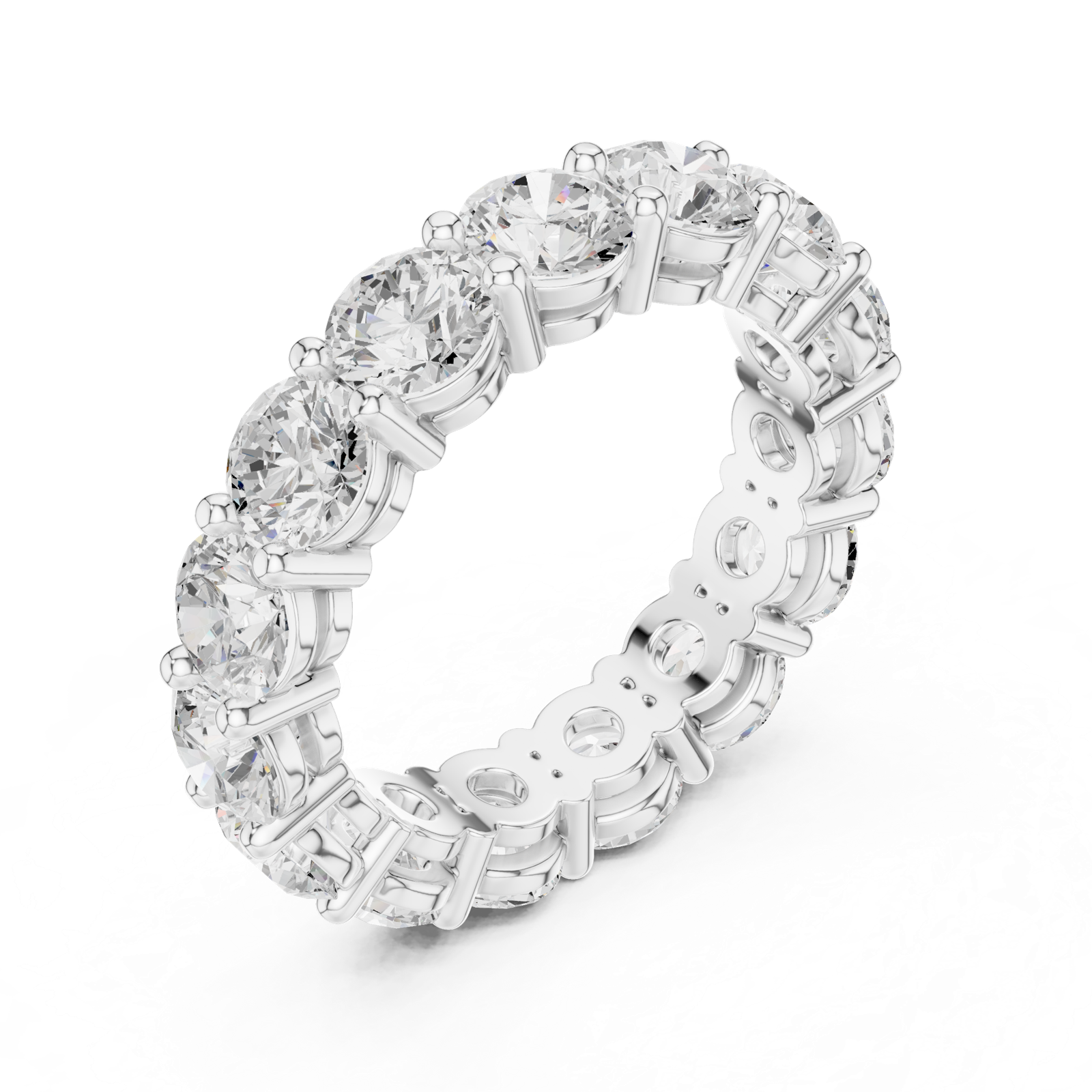 Gold Ring DDLR-690, White Gold, view 2