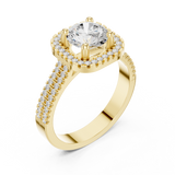 Gold Ring DDLR-329, Yellow Gold, view 2