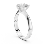 Gold Jewelry L36-8, Heart center stone, White Gold, view 1