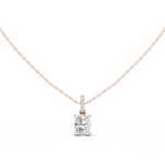 Gold Jewelry DDPO-009, Oval center stone, Rose Gold