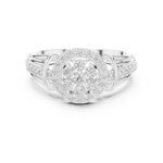 Gold Ring DDLR-762, White Gold, view 4