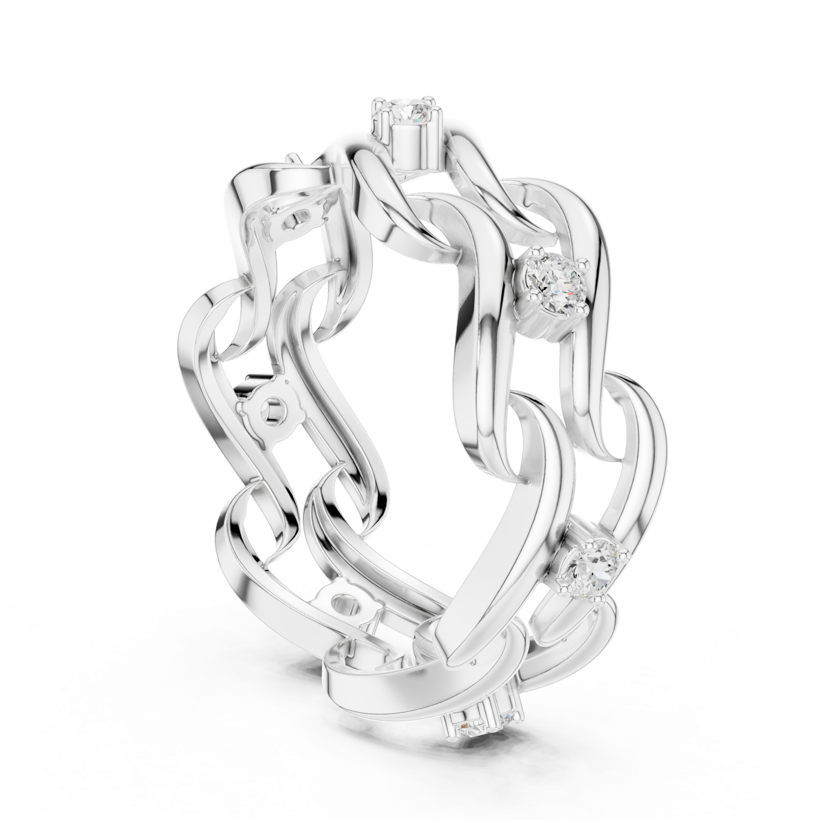 Gold Ring L22-R7, White Gold, view 1
