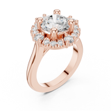 Gold Ring DDLR-330, Rose Gold, view 2