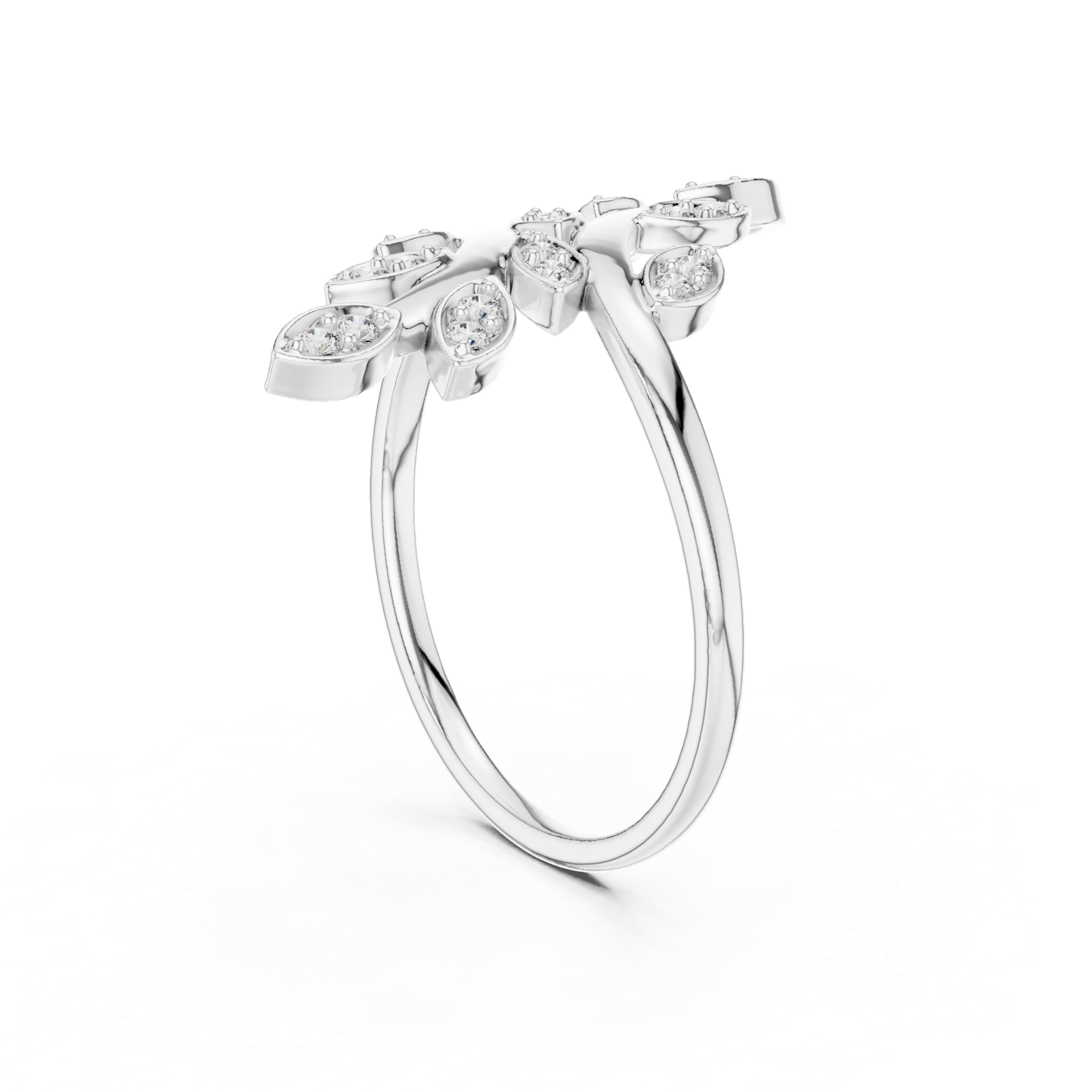 Gold Ring 12-10066@L, White Gold, view 1