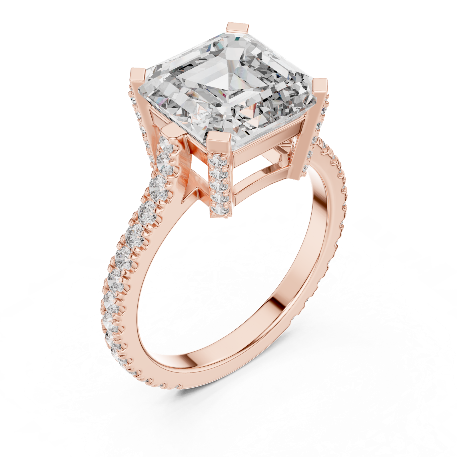 Gold Ring DDLR-194, Rose Gold, view 2